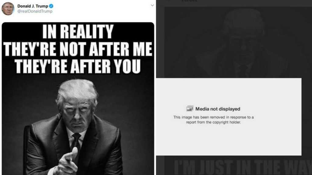 War Escalates: Twitter Removes Trump’s Own Image after NYT Files Copyright Complaint