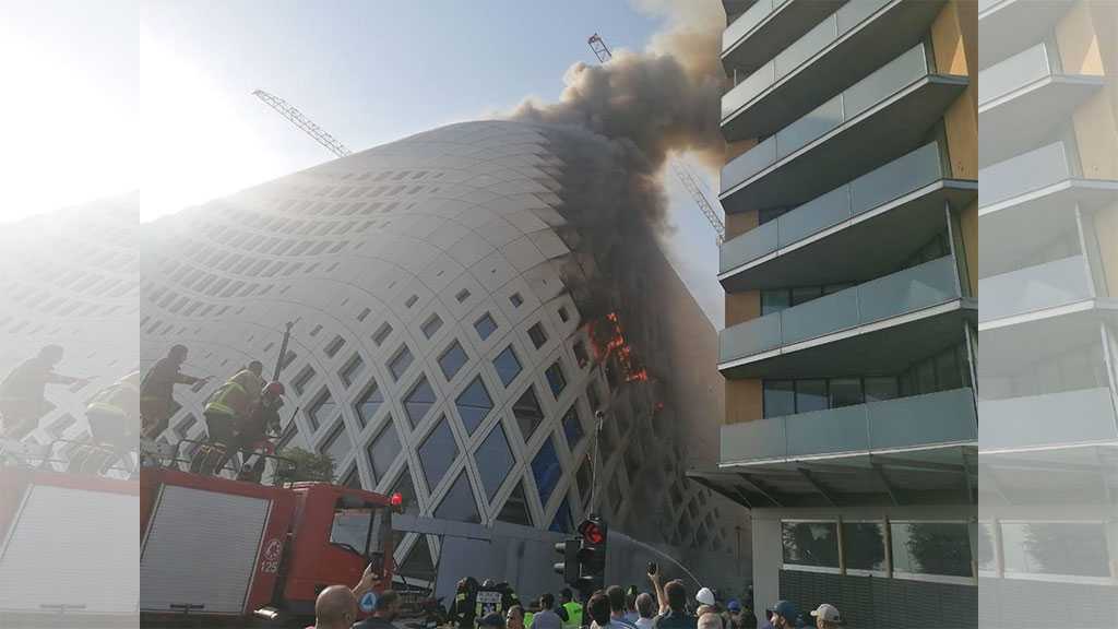 Fire Erupts in Building in Beirut’s Commercial District