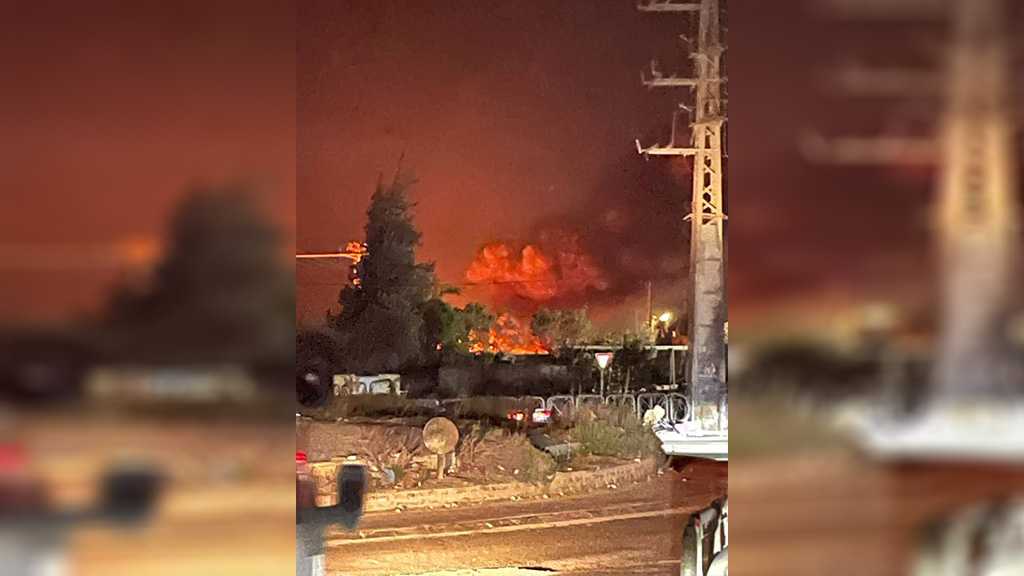 Massive Fire Breaks Out at “Israeli” Military Facility Northeast of Al-Quds