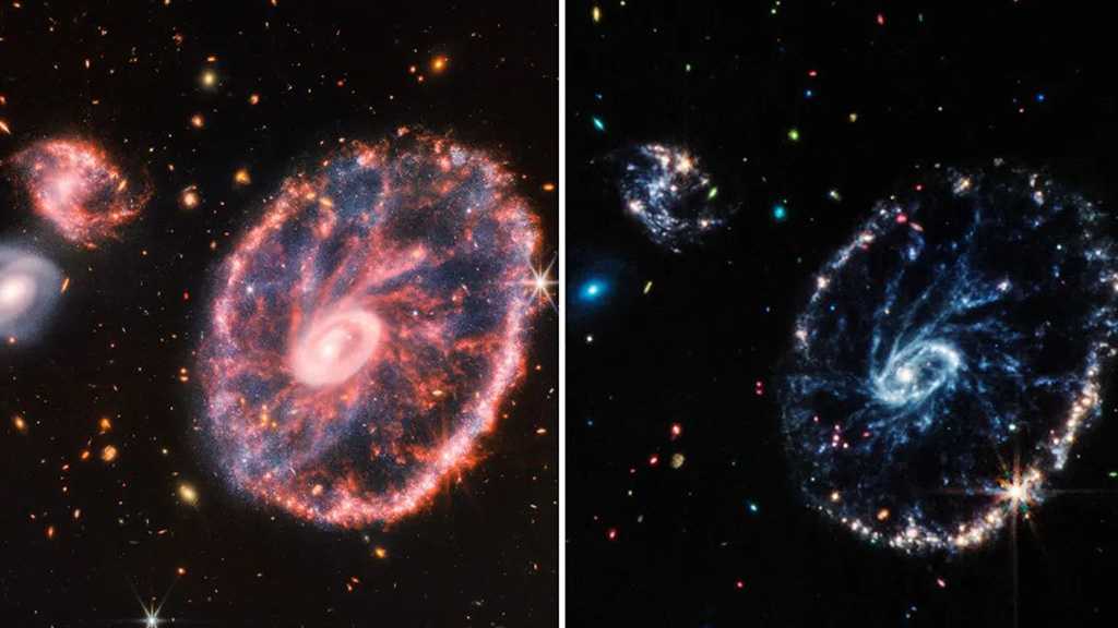 Webb Telescope Captures Colorful Cartwheel Galaxy, 500 Million Light-Years Away