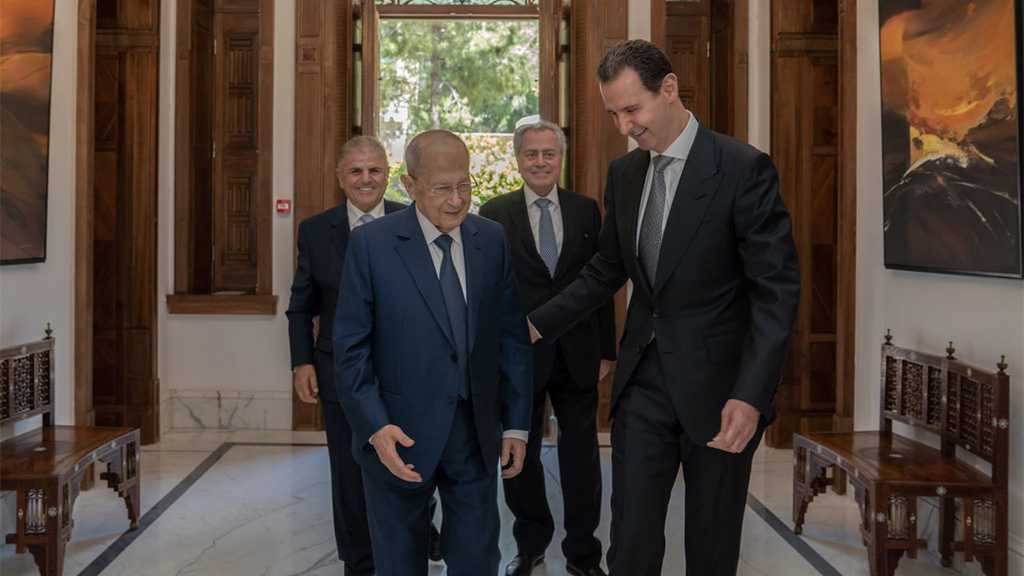 Assad Receives Lebanon’s Ex-President Aoun in Damascus