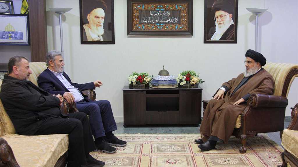 Sayyed Nasrallah Receives PIJ, Hamas Officials: Al-Aqsa Flood, Resistance Duties on Top of Discussions