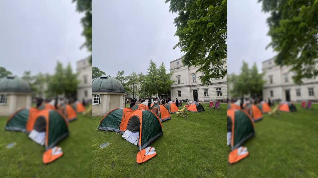 University of College London Students Rally in Pro-Palestinian Encampment