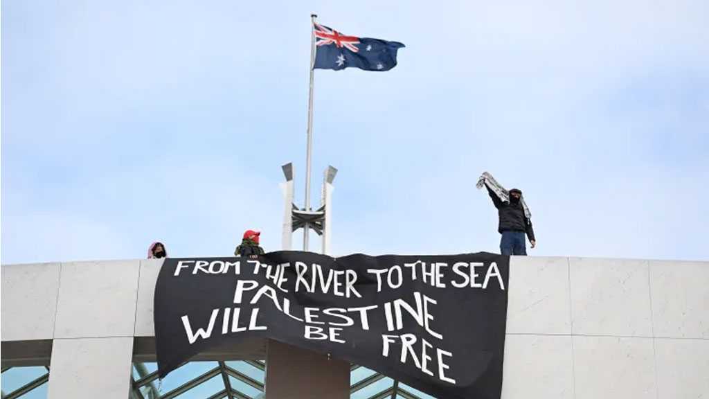 Pro-Palestine Protesters Scale Australia’s Parliament Roof, Slams “Israel’s” Gaza War