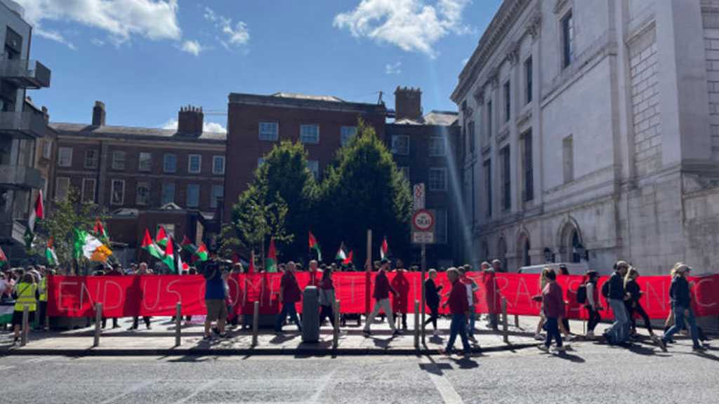 Dublin Protest Criticizes US Support for “Israel” in Gaza Conflict