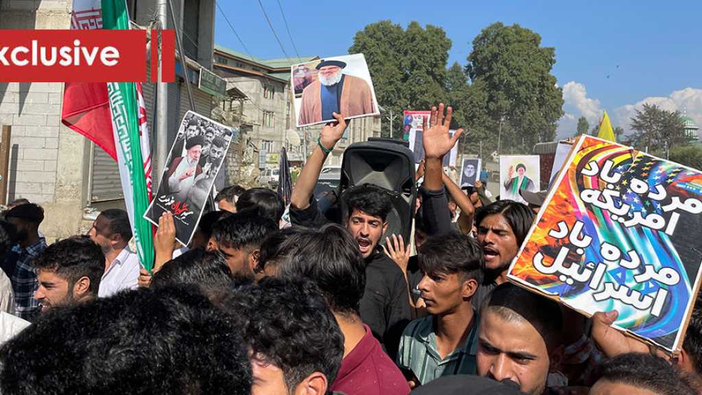 People in Kashmiri Condemn Assassination of Sayyed Hassan Nasrallah