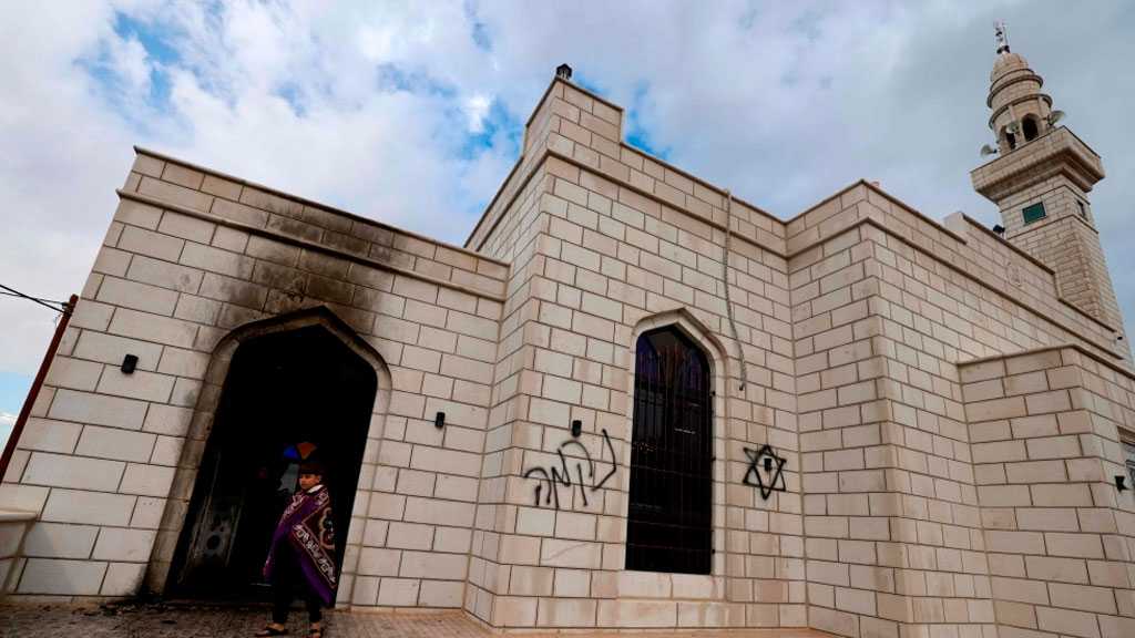 “Israeli” Settlers Torch West Bank Mosque amid Rising Violence against Palestinians