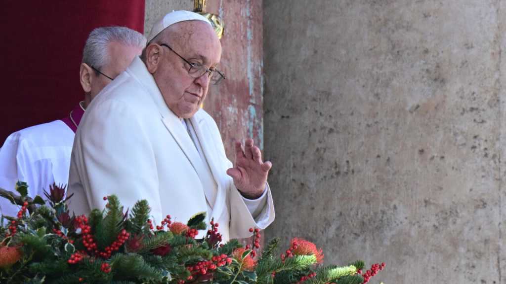 Pope in Christmas Message: Gaza’s Humanitarian Crisis Extremely Grave