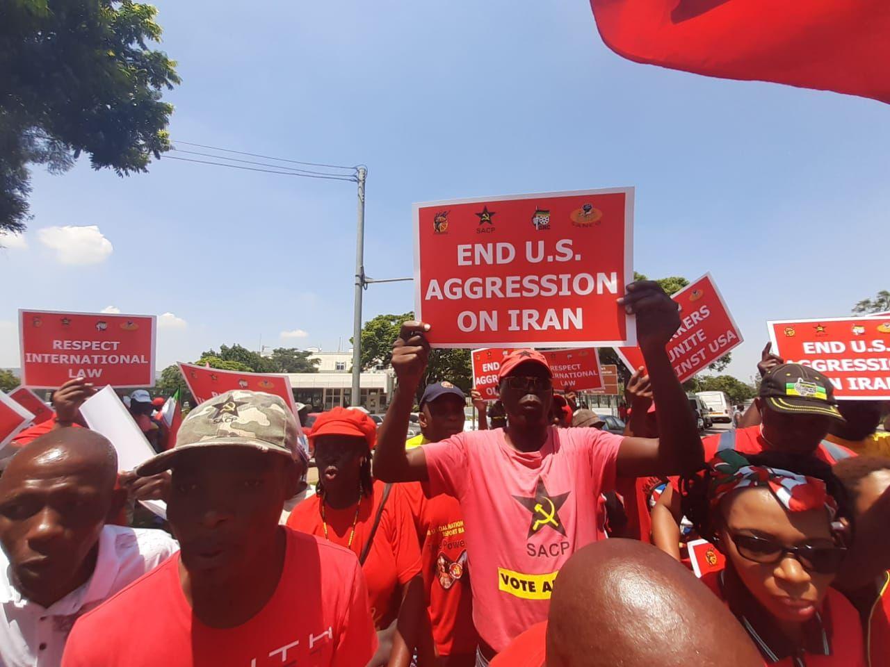 Rally in Front of US Embassy in South Africa against Soleimani’s Assassination